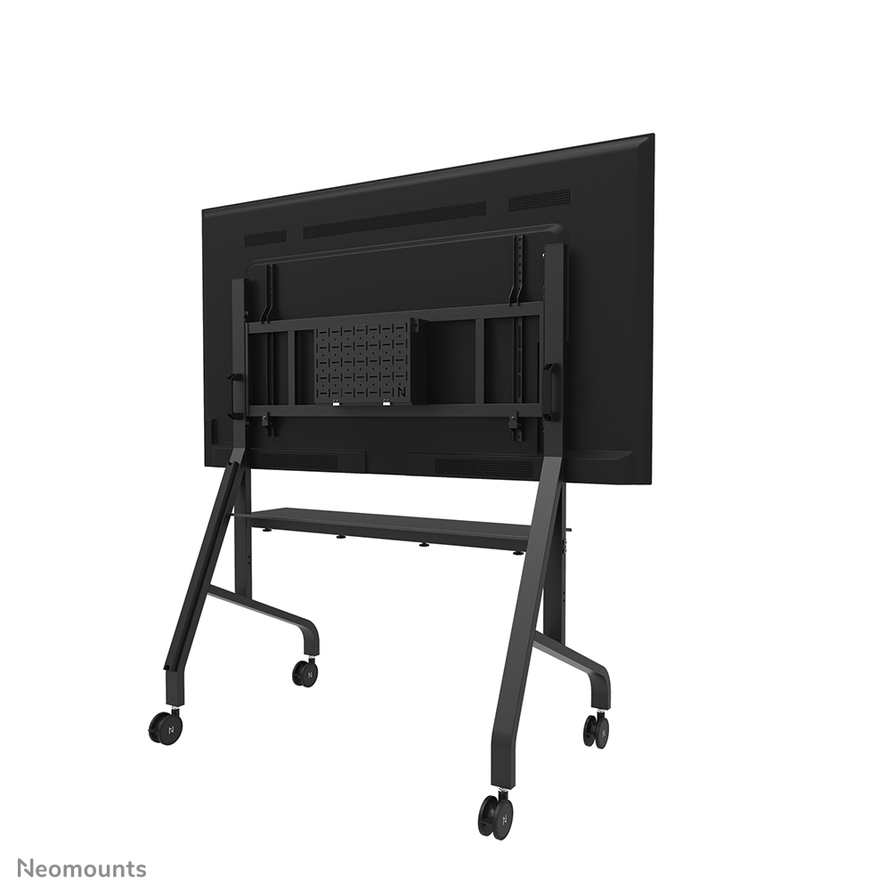 Neomounts FL50-575BL1 Support au sol mobile pour écran 65-110" - étagère multimédia incluse - installation rapide - TÜV